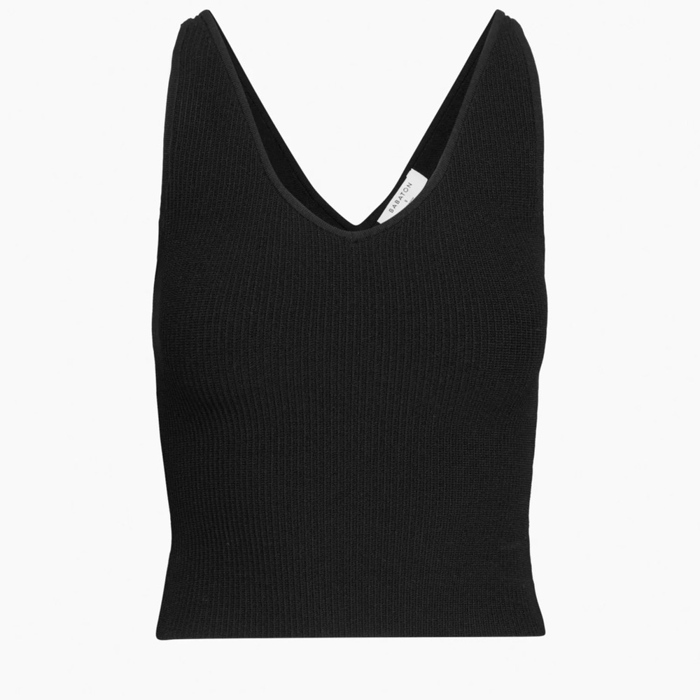 Aritzia Babaton Sculpt Knit V-Neck Tank